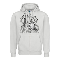 Dove Grey chloe x halle playing one off at sob black white Zipper Hoodie - linhVisuals