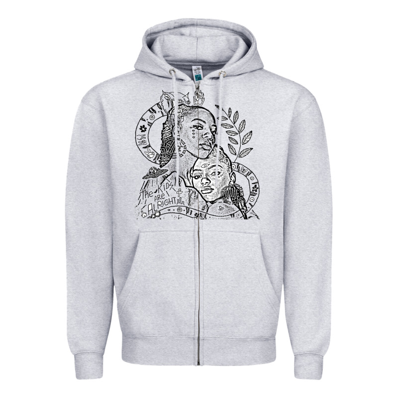 Chloe X Halle Playing One Off At Sob Black White Zipper Hoodie by linhVisuals | Teevron