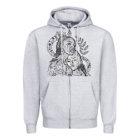 Heather Grey chloe x halle playing one off at sob black white Zipper Hoodie - linhVisuals