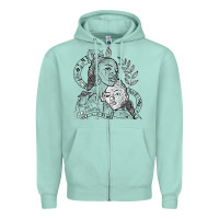 Seafoam chloe x halle playing one off at sob black white Zipper Hoodie - linhVisuals