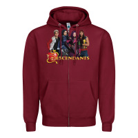 Burgundy descendants poster Zipper Hoodie - linhVisuals