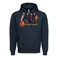 Navy descendants poster Zipper Hoodie - linhVisuals