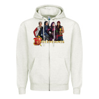 Oatmeal Heather descendants poster Zipper Hoodie - linhVisuals