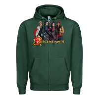 Sports Green descendants poster Zipper Hoodie - linhVisuals