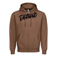 Chestnut DETROIT Zipper Hoodie - linhVisuals