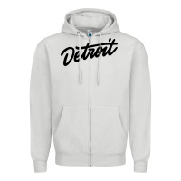 Dove Grey DETROIT Zipper Hoodie - linhVisuals