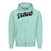 Seafoam DETROIT Zipper Hoodie - linhVisuals