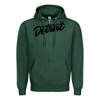 Sports Green DETROIT Zipper Hoodie - linhVisuals