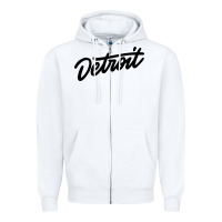 White DETROIT Zipper Hoodie - linhVisuals