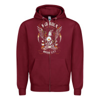 Burgundy kid rock 7 Zipper Hoodie - linhVisuals