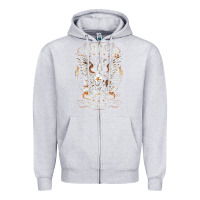 Heather Grey kid rock 7 Zipper Hoodie - linhVisuals