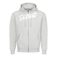 Dove Grey DETROIT Zipper Hoodie - linhVisuals