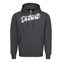 Smoke DETROIT Zipper Hoodie - linhVisuals