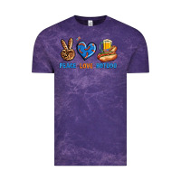 Cloud Purple Peace Love Hotdog Vintage Tee - BundleAndBundleShop
