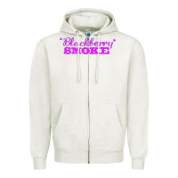 Oatmeal Heather blackberry smoke 6 Zipper Hoodie - linhVisuals