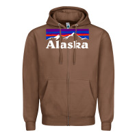 Chestnut alaska retro vintage mountains & outdoors wilderness state Zipper Hoodie - linhVisuals