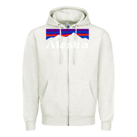 Oatmeal Heather alaska retro vintage mountains & outdoors wilderness state Zipper Hoodie - linhVisuals