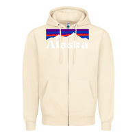 Sandshell alaska retro vintage mountains & outdoors wilderness state Zipper Hoodie - linhVisuals