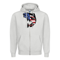 Dove Grey american cod fish design fishing lover fisherman usa premium Zipper Hoodie - linhVisuals