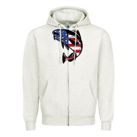 Oatmeal Heather american cod fish design fishing lover fisherman usa premium Zipper Hoodie - linhVisuals