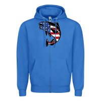 True Royal american cod fish design fishing lover fisherman usa premium Zipper Hoodie - linhVisuals