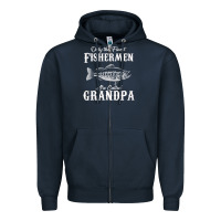 Mens Only The Finest Fishermen Grandad Premium Zipper Hoodie | Teevron