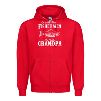 Red mens only the finest fishermen grandad premium Zipper Hoodie - linhVisuals