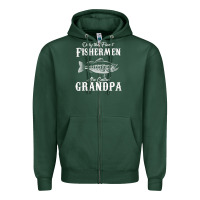 Sports Green mens only the finest fishermen grandad premium Zipper Hoodie - linhVisuals
