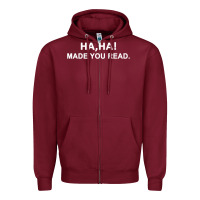 Burgundy april fools day for teacher ha ha made you read premium Zipper Hoodie - linhVisuals