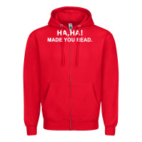 Red april fools day for teacher ha ha made you read premium Zipper Hoodie - linhVisuals