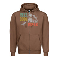 Chestnut mens reel cool step dad fishing funny fathers day Zipper Hoodie - linhVisuals