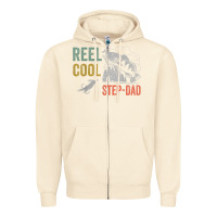 Sandshell mens reel cool step dad fishing funny fathers day Zipper Hoodie - linhVisuals