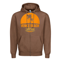 Chestnut california venice beach tank top Zipper Hoodie - linhVisuals