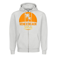 Dove Grey california venice beach tank top Zipper Hoodie - linhVisuals