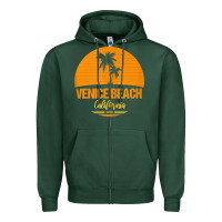 Sports Green california venice beach tank top Zipper Hoodie - linhVisuals