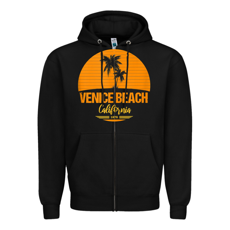 California Venice Beach Tank Top Zipper Hoodie by linhVisuals | Teevron