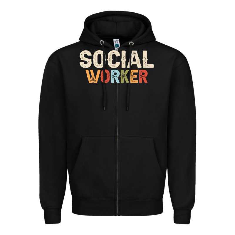 Social Worker Job Occupation Funny Birthday Zipper Hoodie by linhVisuals | Teevron