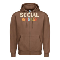 Chestnut Social Worker Job Occupation Funny Birthday Zipper Hoodie - linhVisuals