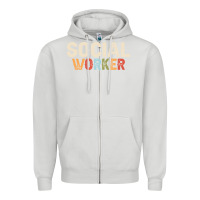 Dove Grey Social Worker Job Occupation Funny Birthday Zipper Hoodie - linhVisuals