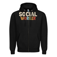 Black Social Worker Job Occupation Funny Birthday Zipper Hoodie - linhVisuals