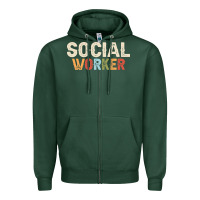 Sports Green Social Worker Job Occupation Funny Birthday Zipper Hoodie - linhVisuals