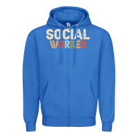 True Royal Social Worker Job Occupation Funny Birthday Zipper Hoodie - linhVisuals