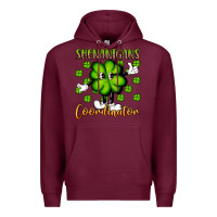 Burgundy shenanigans coordinator st patrick s day artiststas Premium Hoodie - Artiststas