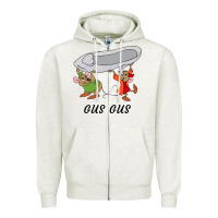 Oatmeal Heather gus gus Cinderella Zipper Hoodie - linhVisuals