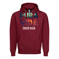Burgundy costa rica pura vida toucan tropical surf beach vibes tank top Zipper Hoodie - linhVisuals