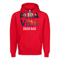Red costa rica pura vida toucan tropical surf beach vibes tank top Zipper Hoodie - linhVisuals