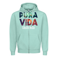 Seafoam costa rica pura vida toucan tropical surf beach vibes tank top Zipper Hoodie - linhVisuals