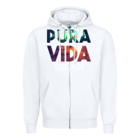 White costa rica pura vida toucan tropical surf beach vibes tank top Zipper Hoodie - linhVisuals