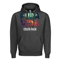Charcoal Heather costa rica pura vida toucan tropical surf beach vibes tank top Zipper Hoodie - linhVisuals