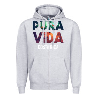 Heather Grey costa rica pura vida toucan tropical surf beach vibes tank top Zipper Hoodie - linhVisuals